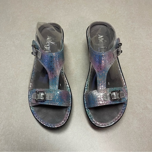 Alegria Lara Pretty Baby Sandals Women size 36 Mermaid Rainbow Metallic Shoe - Picture 3 of 8